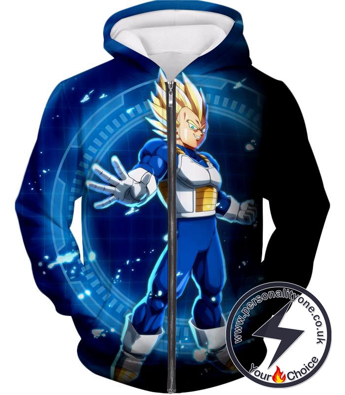 Dragon Ball Super Amazing Super Saiyan 2 Vegeta Cool Anime Promo Zip Up Hoodie